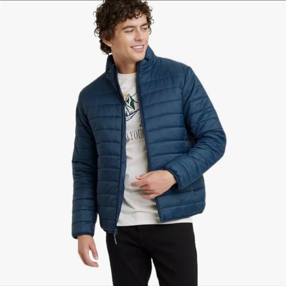 Men's Lightweight Puffer Jacket- Walnut Grove-Goodfellow & Co.